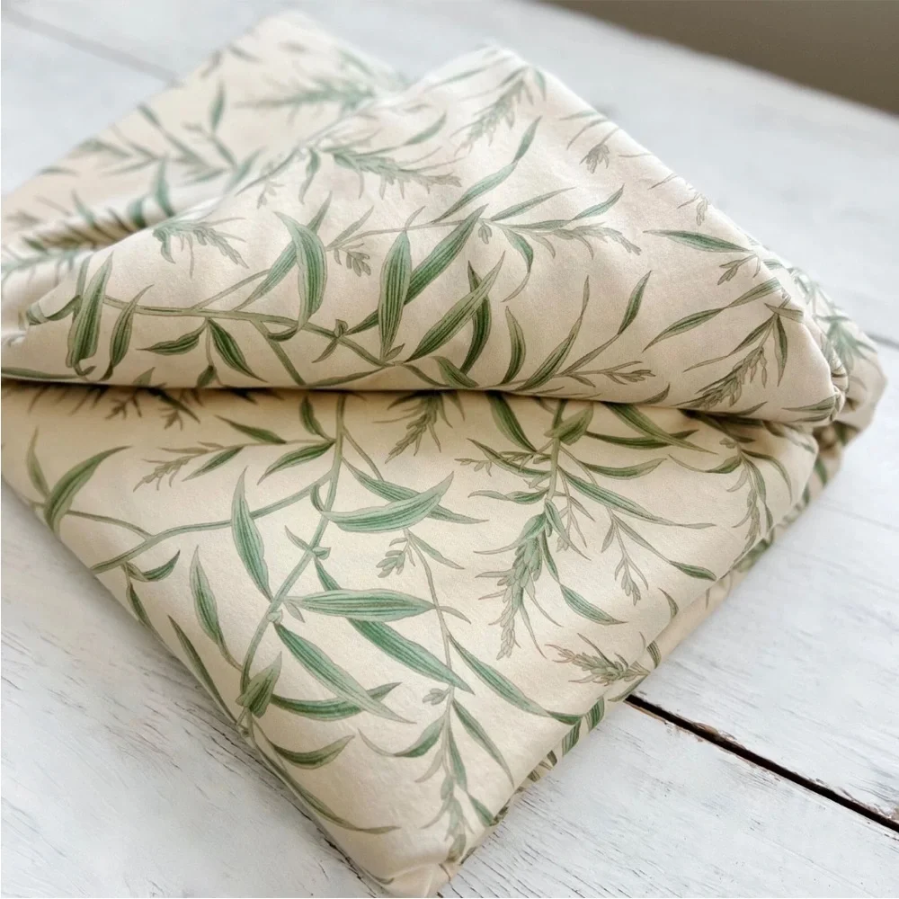 Ralph Lauren Desert Plains Perennial KING Duvet Cover Sateen Vintage Cream Green